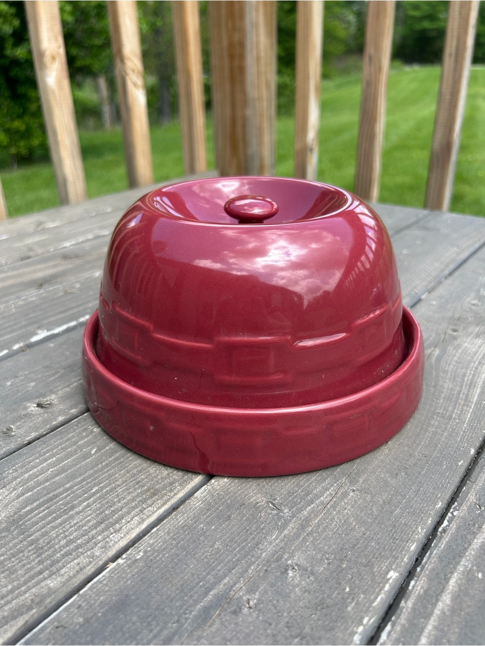 Longaberger Pottery 4 in 1 Entertainer Paprika 2 pc set plate & bowl . No Chips